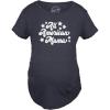 Maternity All American Mama T Shirt Cute 4th of July Pregnancy Tee(Heather Navy)