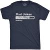 Mens Dad Jokes Loading T Shirt Funny Fathers Day Papa Novelty Graphic Tee(Heather Navy)