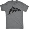 Mens Daddy Shark T Shirt Cute Funny Family Cool Best Dad Vacation Tee for Guys(Dark Heather Grey – Daddy Shark)