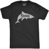 Mens Daddy Shark T Shirt Cute Funny Family Cool Best Dad Vacation Tee for Guys(Heather Black – Daddy Shark)