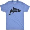 Mens Daddy Shark T Shirt Cute Funny Family Cool Best Dad Vacation Tee for Guys(Heather Light Blue – Daddy Shark)