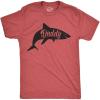 Mens Daddy Shark T Shirt Cute Funny Family Cool Best Dad Vacation Tee for Guys(Heather Red – Daddy Shark)