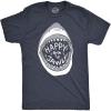 Mens Happy 4th of Jawly T Shirt Funny 4th of July Shark Independence Day Graphic Tee(Heather Navy)