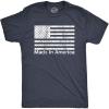 Mens Made in America T Shirt Funny Patriot Flag US Pride Party Graphic Tee(Heather Navy)