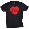 Mens Pizza Candy Heart Funny Pizza Lovers Valentines Day Relationship T Shirt(Black)