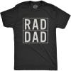 Mens Rad Dad Funny Cool Best Dad Fathers Day T Shirt for Dads(Heather Black)