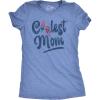Womens Coolest Mom T Shirt Funny Popsicle Graphic Mothers Day Tee(Heather Light Blue – Coolest Mom)