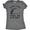 Womens Fitness Taco Funny Gym T Shirt Cool Humor Graphic Muscle Tee for Ladies(Dark Heather Grey)