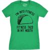 Womens Fitness Taco Funny Gym T Shirt Cool Humor Graphic Muscle Tee for Ladies(Green)