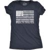Womens Made in America T Shirt Funny Patriot Flag US Pride Party Graphic Tee(Heather Navy)