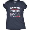 Womens Patriotic T Shirts Funny Fourth of July Tees for Women on Independence Day(Heather Navy – Element Freedom)