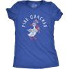 Womens Patriotic T Shirts Funny Fourth of July Tees for Women on Independence Day(Heather Royal – Fire Quacker)