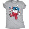 Womens Patriotic T Shirts Funny Fourth of July Tees for Women on Independence Day(Light Heather Grey – Usa Popsicle)