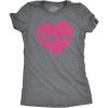 Womens Valentines Shirts Cute Heart T Shirts Funny Valentines Day Tees for Ladies(Dark Heather Grey – Kiss Me)