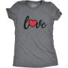 Womens Valentines Shirts Cute Heart T Shirts Funny Valentines Day Tees for Ladies(Dark Heather Grey – Love Script)