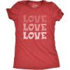 Womens Valentines Shirts Cute Heart T Shirts Funny Valentines Day Tees for Ladies(Heather Red – Love 3x)
