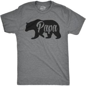 Funny Animal Dad T Shirts The Best Bucking Papa Bear Tees for Dadasaurus(Dark Heather Grey – Papa Bear)