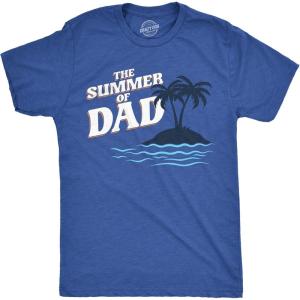 Funny Dad T Shirts Manly Tees for Parents Cool Mens Shirts for Fathers Day(Heather Royal – the Summer of Dad)
