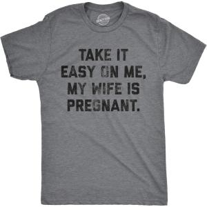 Funny Dad T Shirts Sarcastic Husband Tees Joke Humor for Father(Pregnant Wife)