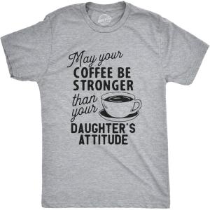 Funny Dad T Shirts Sarcastic Husband Tees Joke Humor for Father(Strong Coffee)