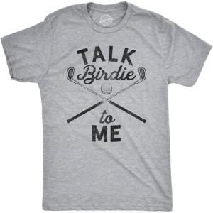 Funny Mens Golfing T Shirts Best Dad by Par and Other Graphic Golf Tees for Dads(Light Heather Grey – Birdie)