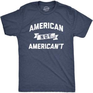 Funny Shark T Shirts for Men Jaws Shirts for Guys Funny Graphic Tees for Shark Week(Heather Navy – Americant)
