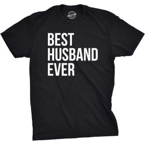 Mens Best Husband Ever T Shirt Funny Saying Novelty Tee Gift for Dad Cool Humor(Black)