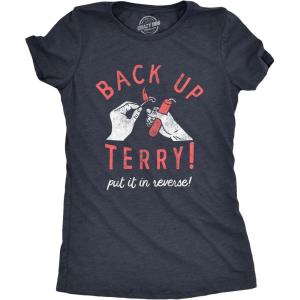 Womens Patriotic T Shirts Funny Fourth of July Tees for Women on Independence Day(Heather Navy – Back Up Terry)