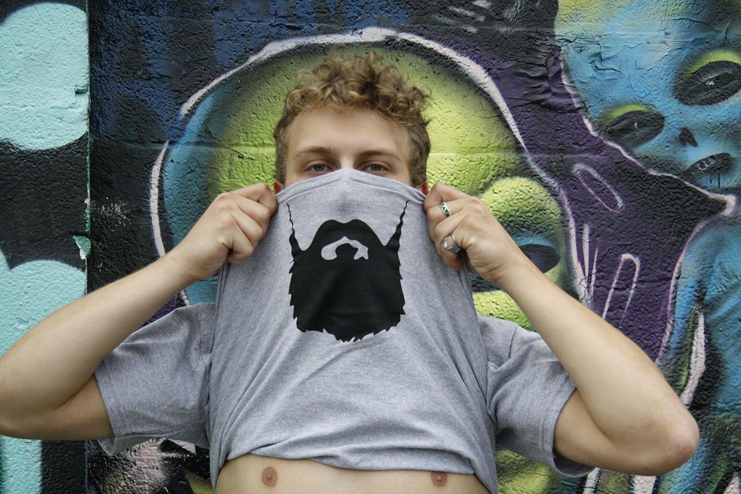 imageAsk Me About My Beard T Shirt Funny Flip Sarcastic Novelty Costume Idea Gag CoolLight Heather Grey