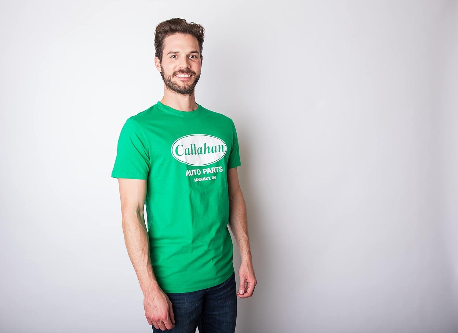 imageCrazy Dog Mens Callahan Auto Parts T Shirt Funny Graphic Novelty TeeBlack