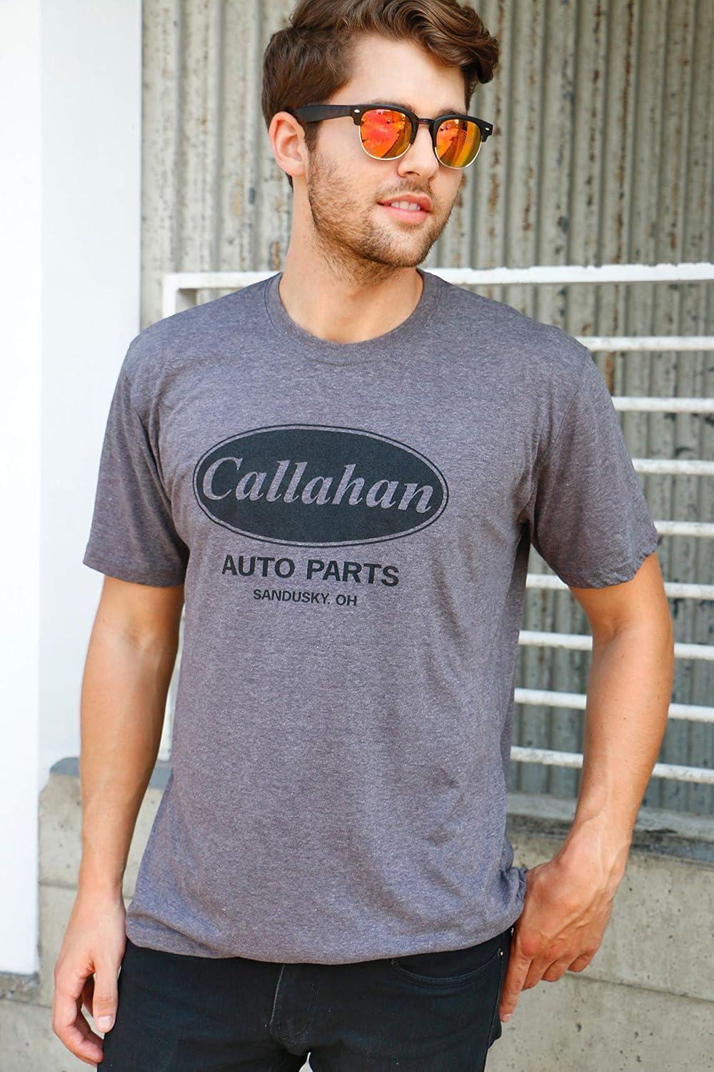 imageCrazy Dog Mens Callahan Auto Parts T Shirt Funny Graphic Novelty TeeBlack
