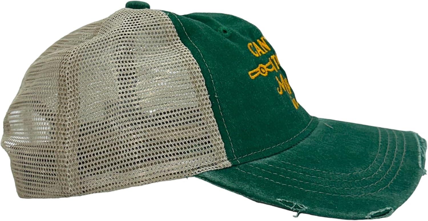 imageCrazy Dog TShirts Funny Fishing Hats Hilarious Fish Graphic CapsTrucker Green My Arm is in a Cast
