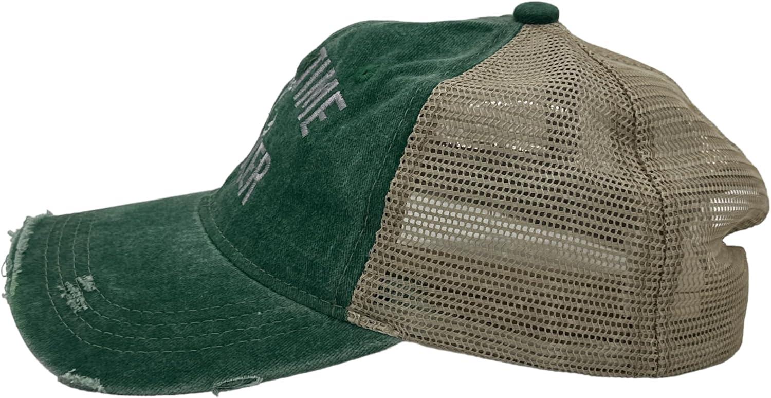 imageCrazy Dog TShirts Funny Fishing Hats Hilarious Fish Graphic CapsTrucker Green Part Time Hooker