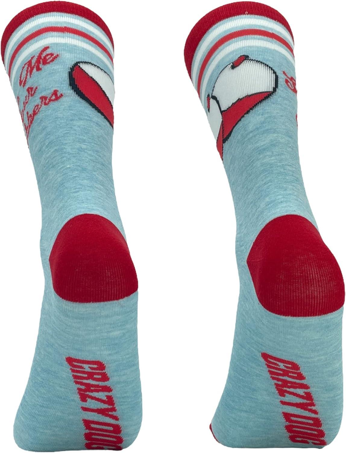 imageCrazy Dog TShirts Funny Mens Fishing Socks Cool Boat Crews for Anglers with RodsShow Bobbers