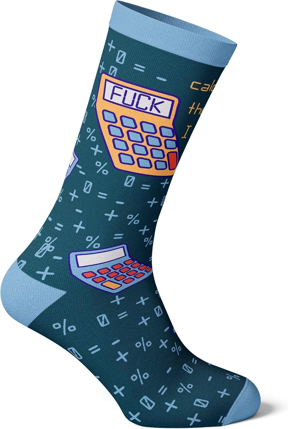 imageCrazy Dog TShirts Mens Funny Science Socks With Awesome Graphics for MenBlue
