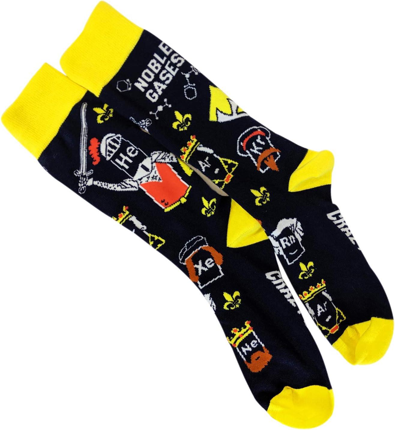 imageCrazy Dog TShirts Mens Funny Science Socks With Awesome Graphics for MenNoble Gases