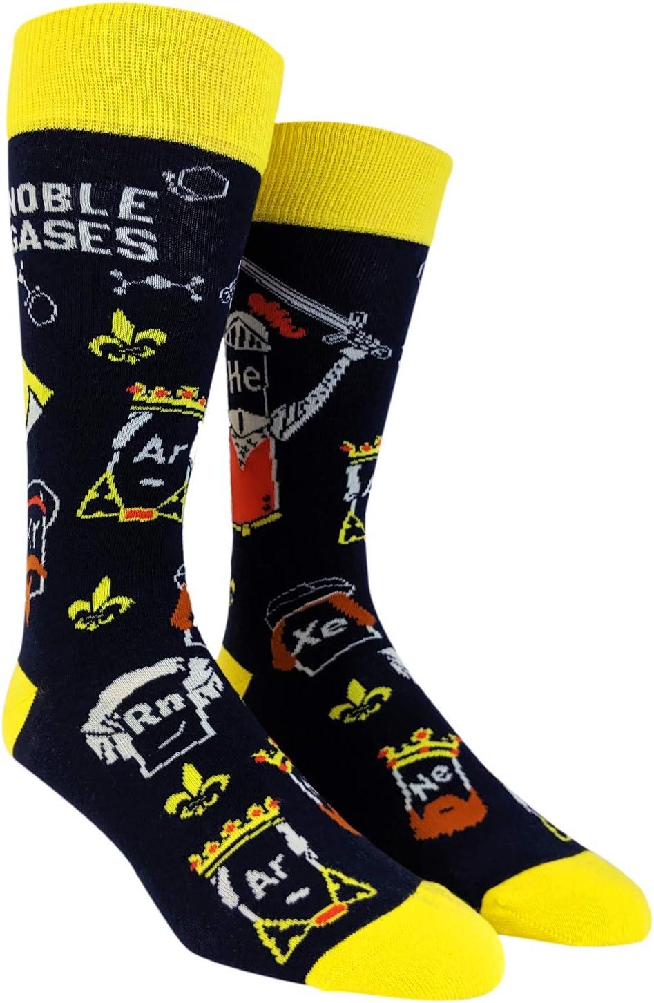 imageCrazy Dog TShirts Mens Funny Science Socks With Awesome Graphics for MenNoble Gases