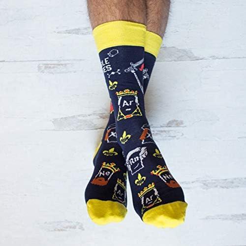 imageCrazy Dog TShirts Mens Funny Science Socks With Awesome Graphics for MenNoble Gases