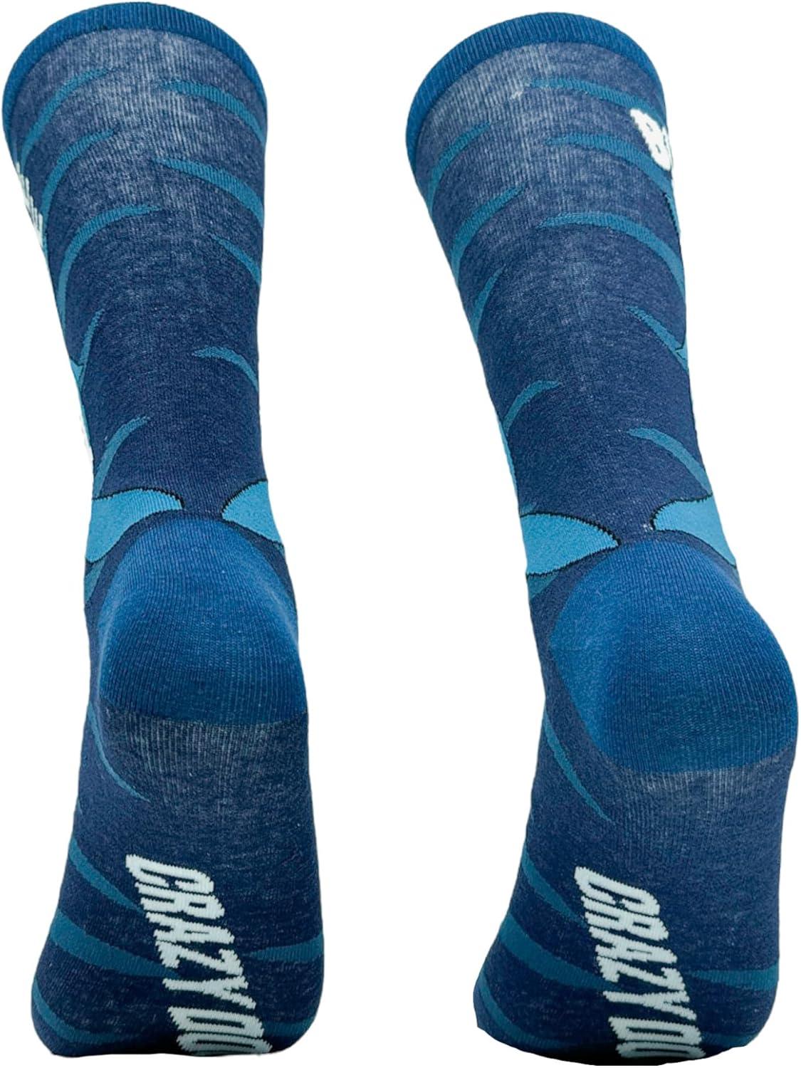 imageCrazy Dog TShirts Mens Shark Socks Funny Sarcastic Shark Week Graphic Footwear for MenBite Me