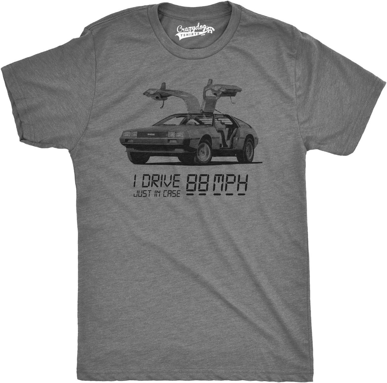 imageFunny Mens Shirts Sarcastic Tees with Funny Sayings and Cool Designs for GuysDark Heather Grey Drive 88 Mph