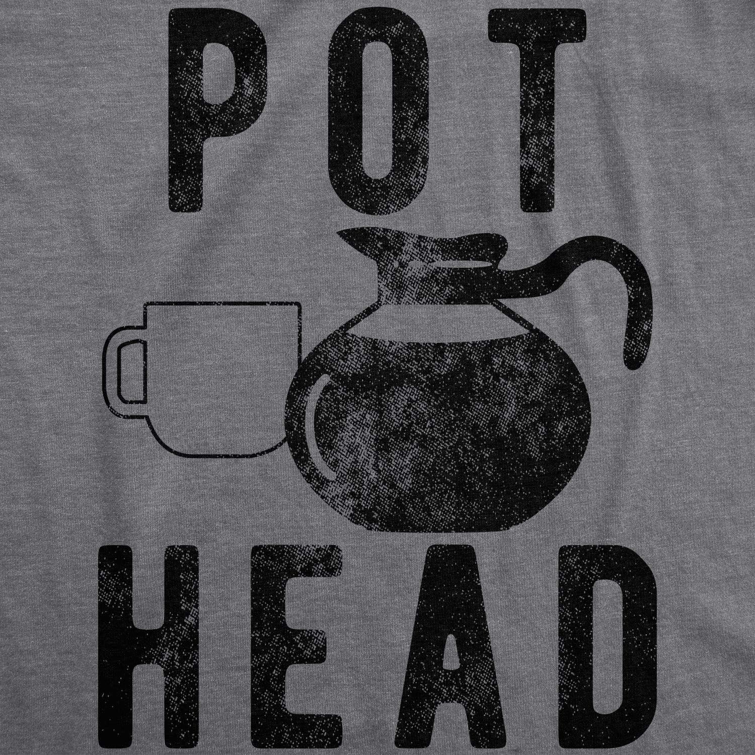 imageFunny Mens Shirts Sarcastic Tees with Funny Sayings and Cool Designs for GuysDark Heather Grey Pot Head