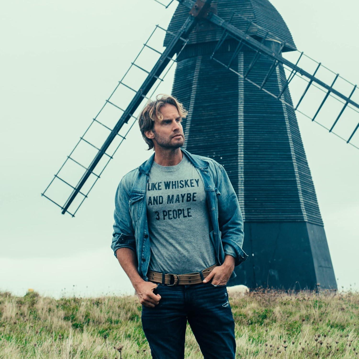 imageFunny Mens Shirts Sarcastic Tees with Funny Sayings and Cool Designs for GuysDark Heather Grey Whiskey and 3 People
