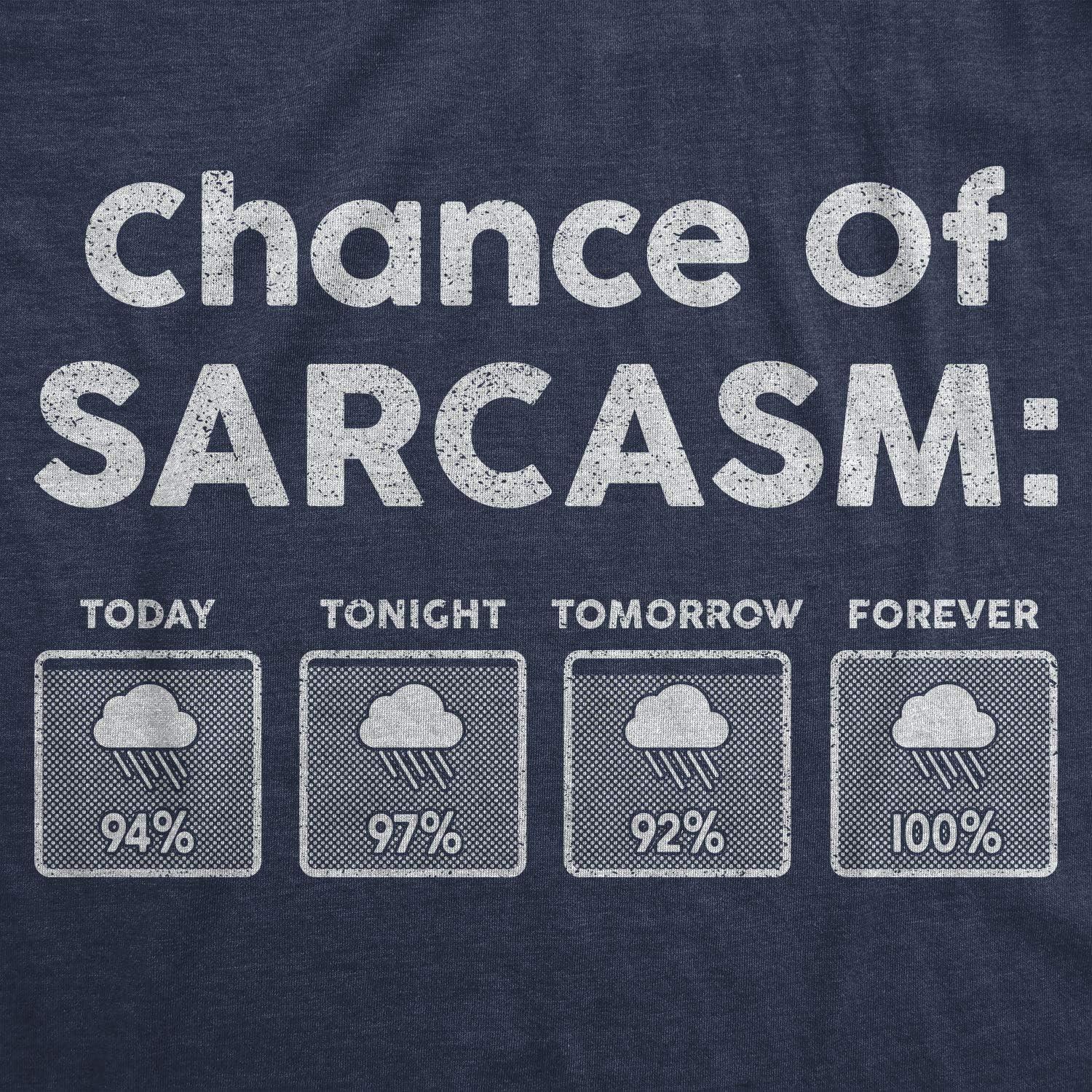 imageFunny Mens Shirts Sarcastic Tees with Funny Sayings and Cool Designs for GuysHeather Navy Chance Sarcasm