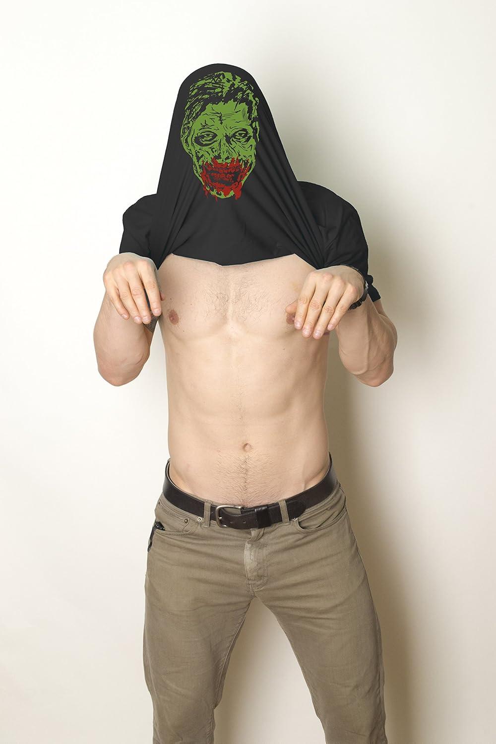 imageMens Ask Me About My Zombie T Shirt Funny Flip Costume Outbreak Halloween TeeBlack