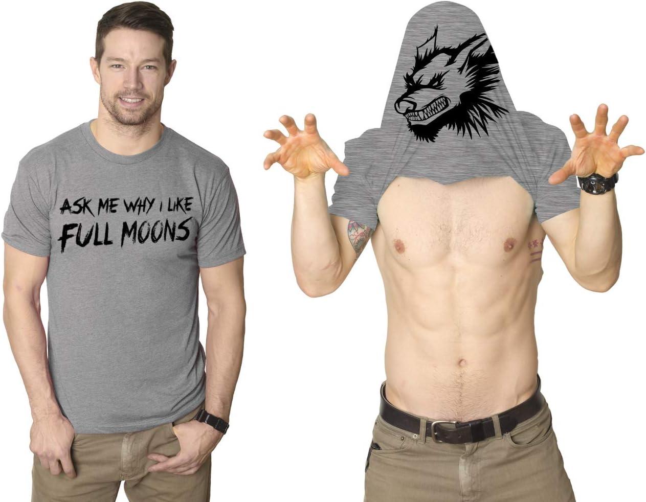 imageMens Ask Me Why I Like Full Moons Funny T Shirts Flip Up Werewolf T ShirtLight Heather Grey