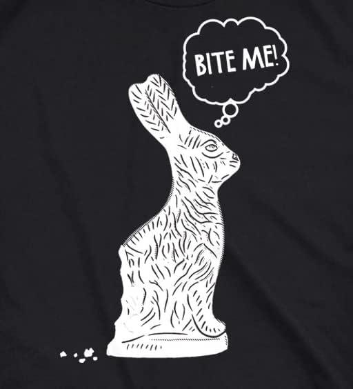 imageMens Easter Bunny T Shirts Funny Bunny Tees for Guys Easter Tees for MenHeather Black Bite Me