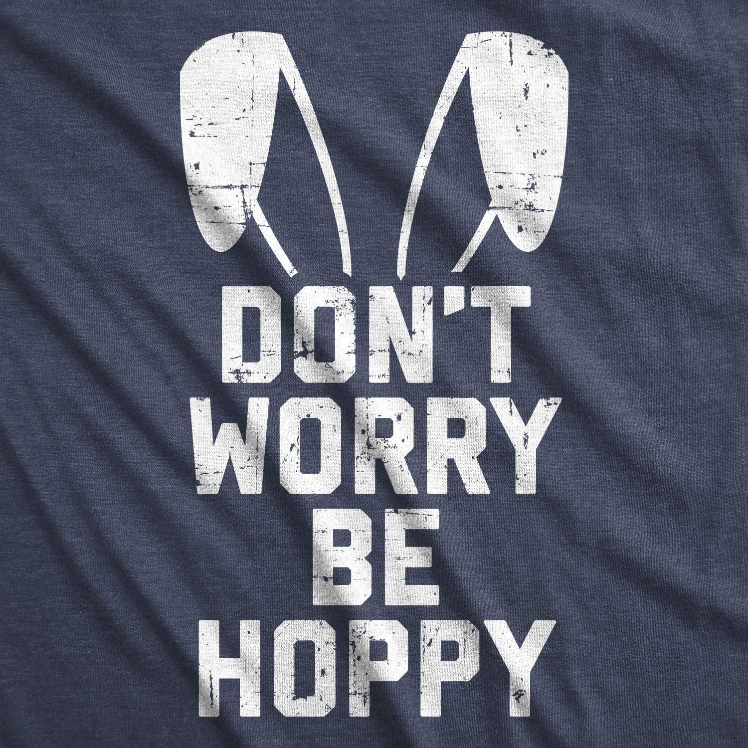imageMens Easter Bunny T Shirts Funny Bunny Tees for Guys Easter Tees for MenHeather Navy Be Hoppy