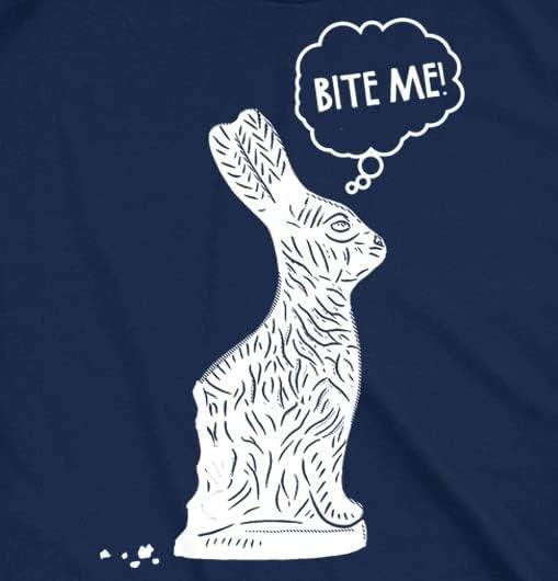 imageMens Easter Bunny T Shirts Funny Bunny Tees for Guys Easter Tees for MenHeather Navy Bite Me