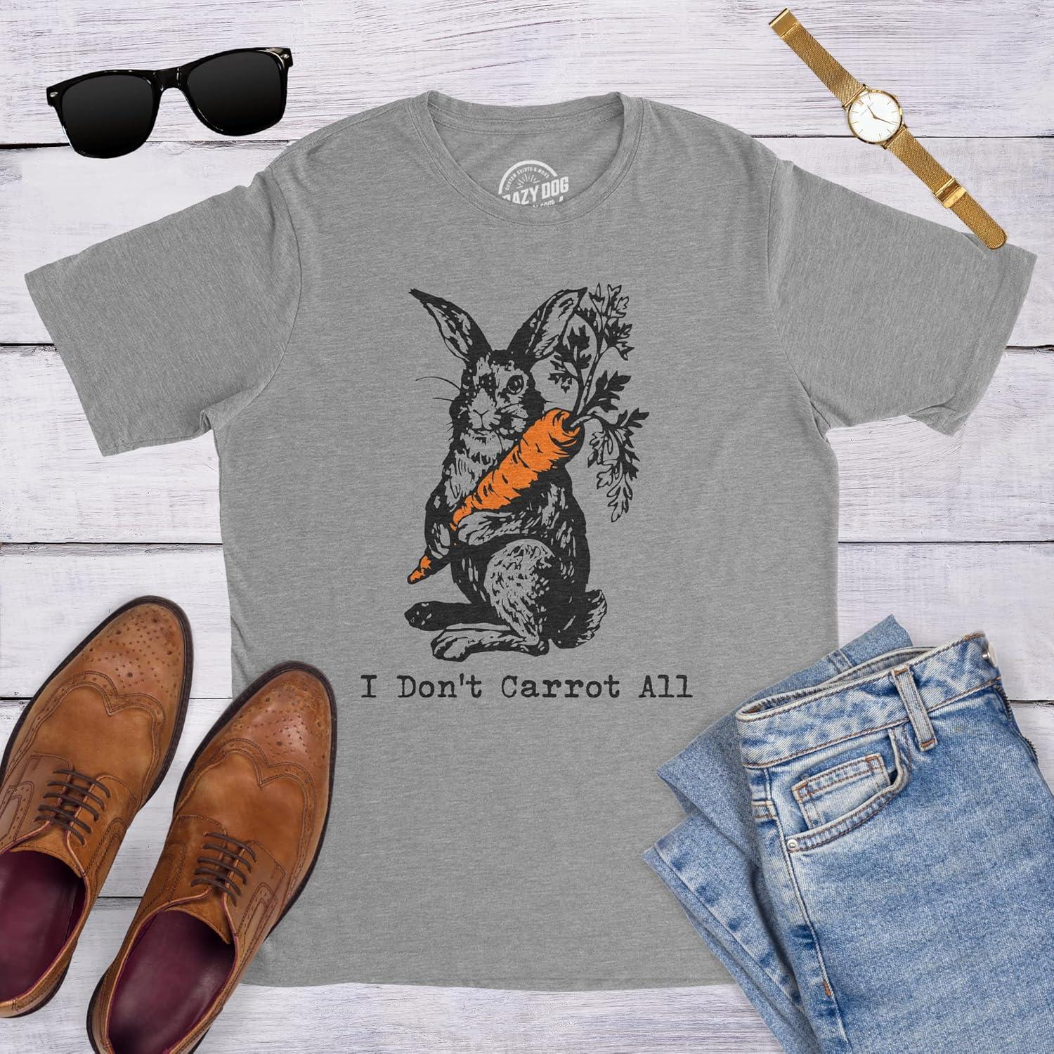 imageMens Easter Bunny T Shirts Funny Bunny Tees for Guys Easter Tees for MenLight Heather Grey Dont Carrot
