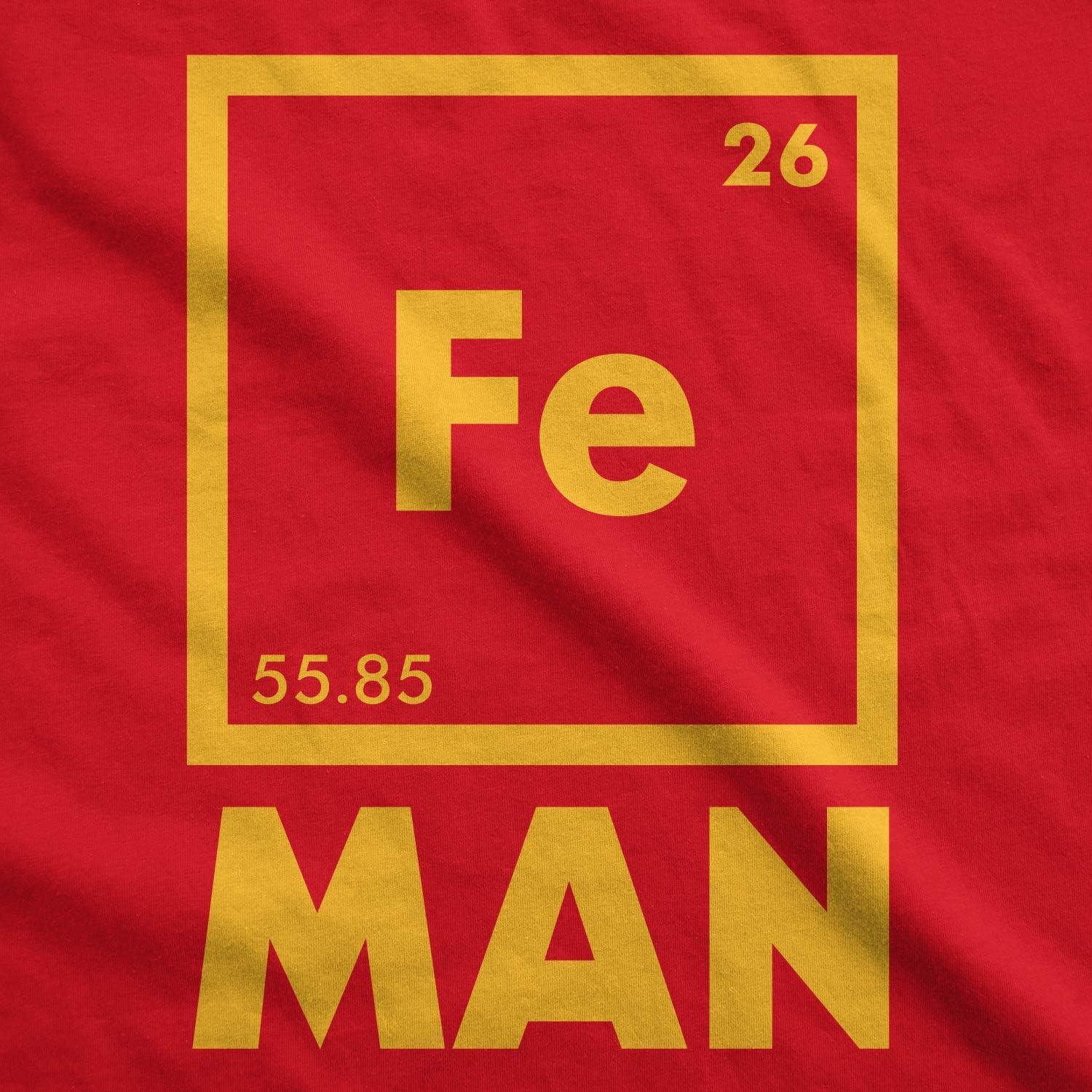 imageMens Iron Science Man T Shirt Cool Novelty Funny Nerdy Graphic Print Tee GuysRed
